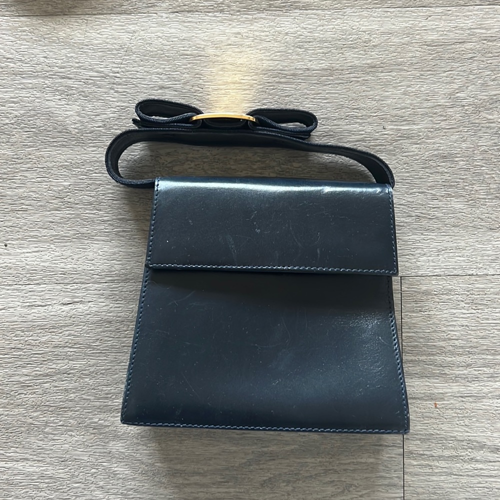 Rare Salvatore Ferragamo mini bags Navy Blue